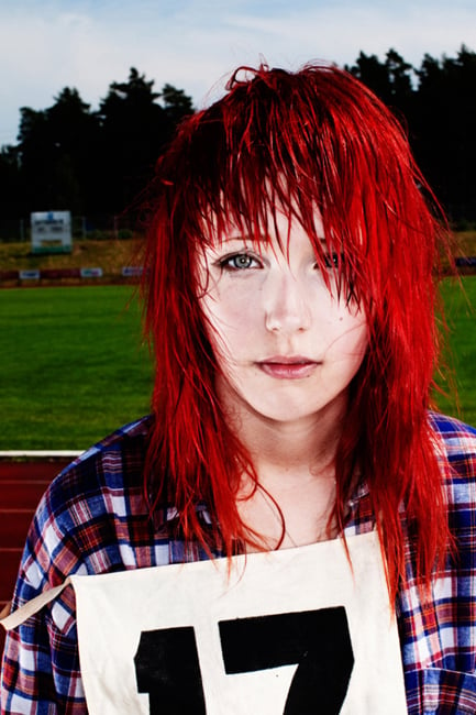 Aki-Pekka Sinikoski photographs of a woman with red hair