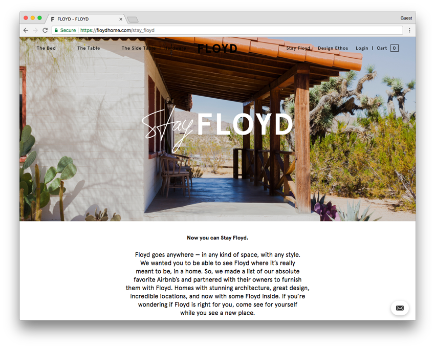 Floyd webpage with photo of front porch by Liz Kuball