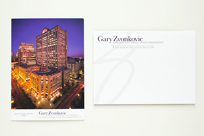 Photographer Gary Zvonkovic's architectural photography postcard