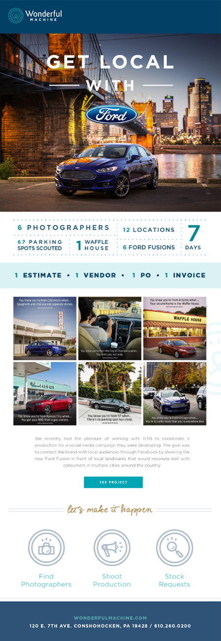 emailers, email marketing, photographer marketing, photography marketing, creatives, creative emailers, ford, gtb, creative agency, ad campaign, social media campaign 