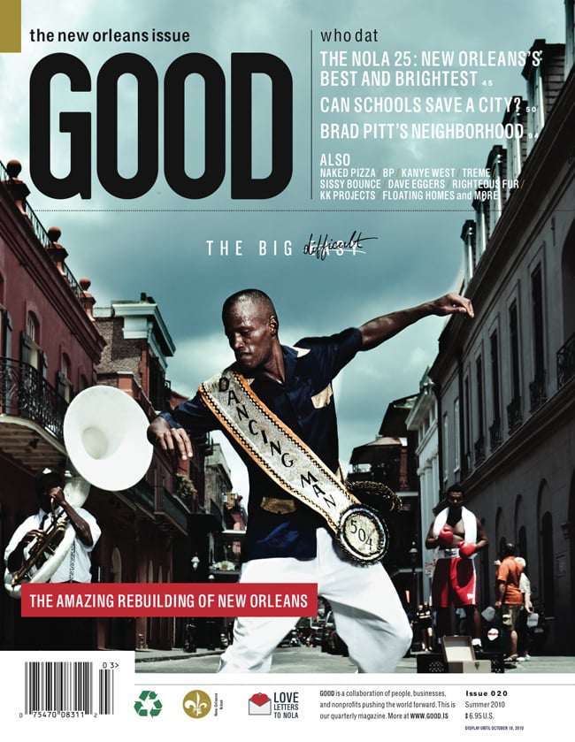 Cover of Good Magazine shot by New Orleans-based photographer Daymon Gardner