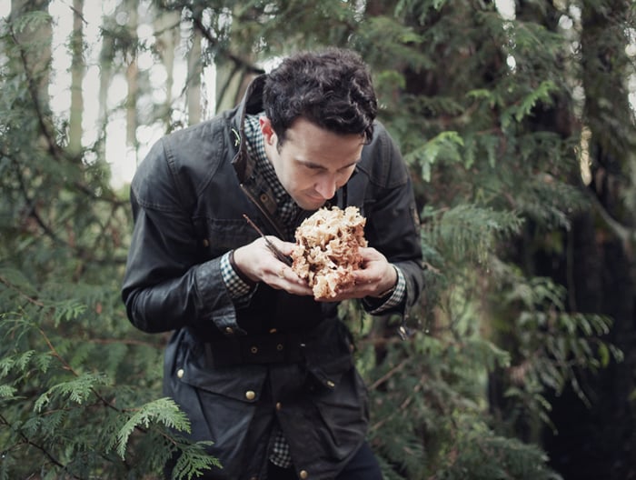 A forager sniffing a find shot by Vancouver, Canada-based fine art photographer Grant Harder for MONTECRISTO
