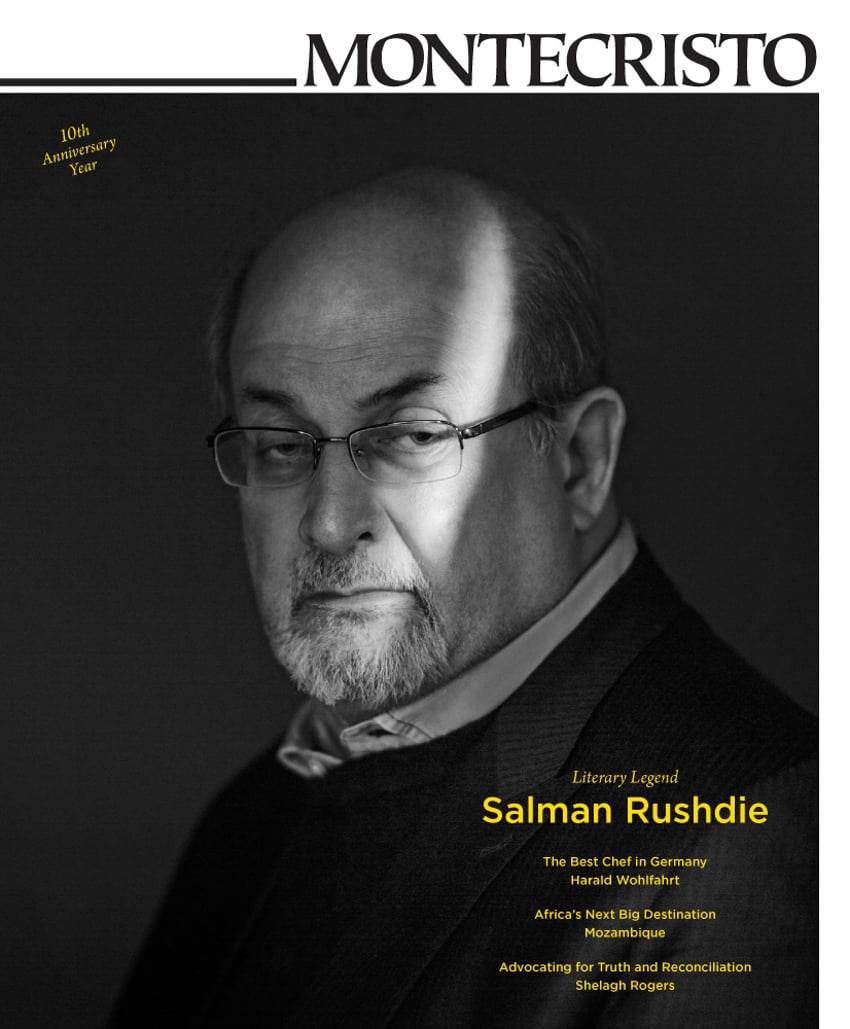 Montecristo Magazine cover of Salman Rushdie by Grant Harder