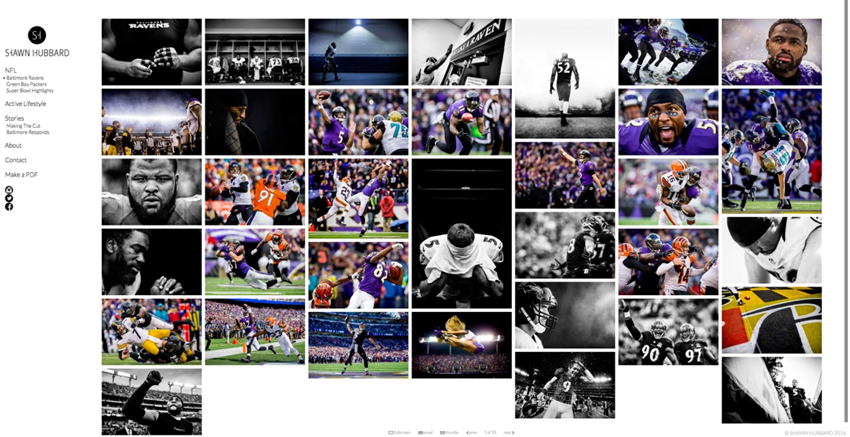 More streamlined allery of images of the Baltimore Ravens by Shawn Hubbard as seen on his new website.