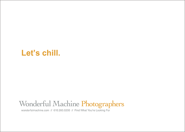 Wonderful Machine promo back with tagline 'let's chill'