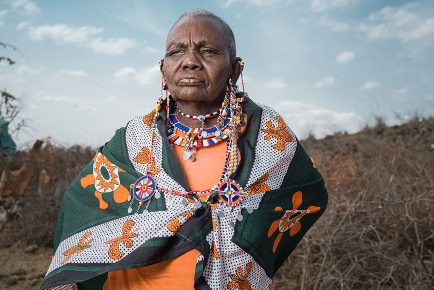 An older woman in Kenya photographed by John David Pittman
