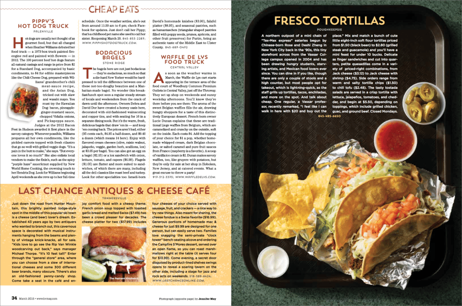 Fresco tortillas are prominently  pictured on a tearsheet promoting cheap eats throughout New York, photo by Jennifer May