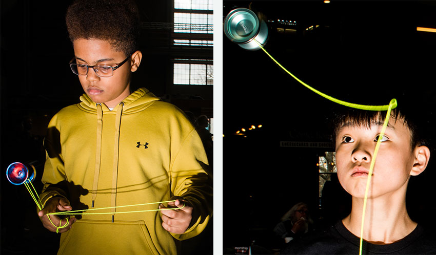 Young throwers at yoyo competition by Chona Kasinger