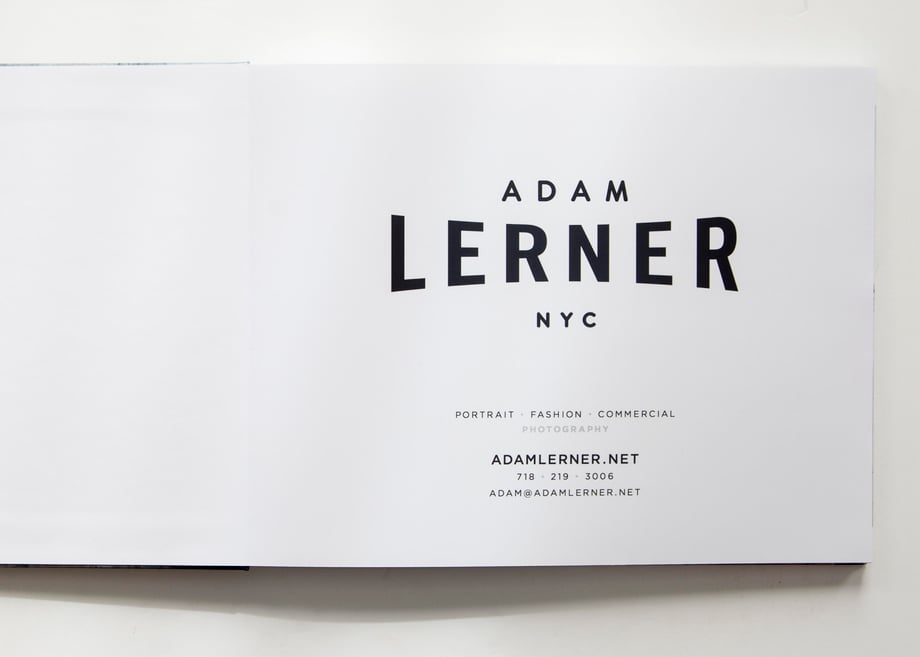 The inside front page of Adam Lerner’s new print portfolio.