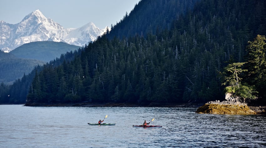 therm-a-rest campaign, alaska wilderness, kayaking, prince william sound, forrest, matt & agnes hage photo