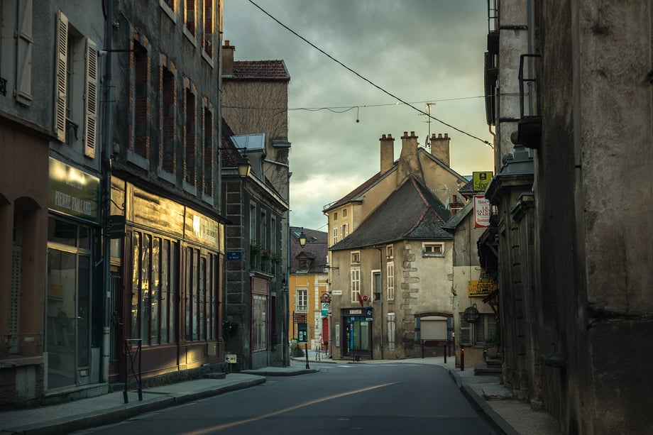 Photo of a street in Lyon, France shot by photographer Rocco Ceselin.