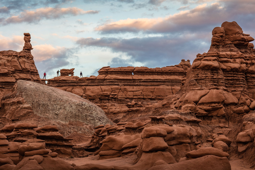 Photograph by Michael Kunde of hikers in Utah