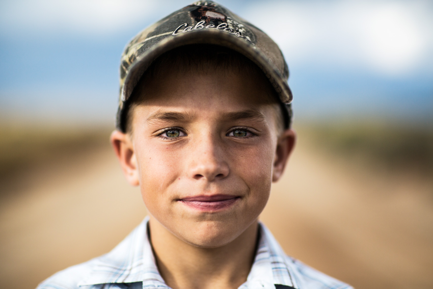 Photograph by Michael Kunde of a boy in Utah