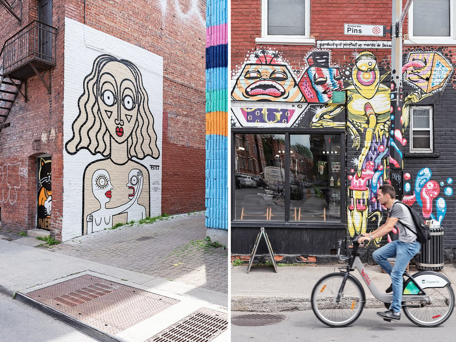 More murals in Montreal showing pop art, photographed by David Giral