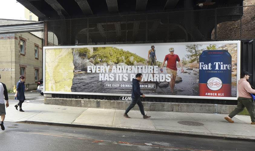 Billboard for Andrew Maguire's Fat Tire campaign for New Belgium Brewing.
