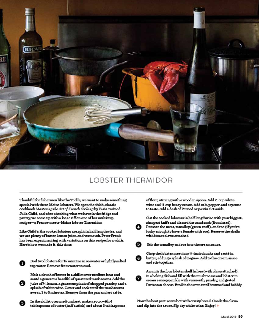 tear sheet from Maine magazine by photographer Peter Frank Edwards