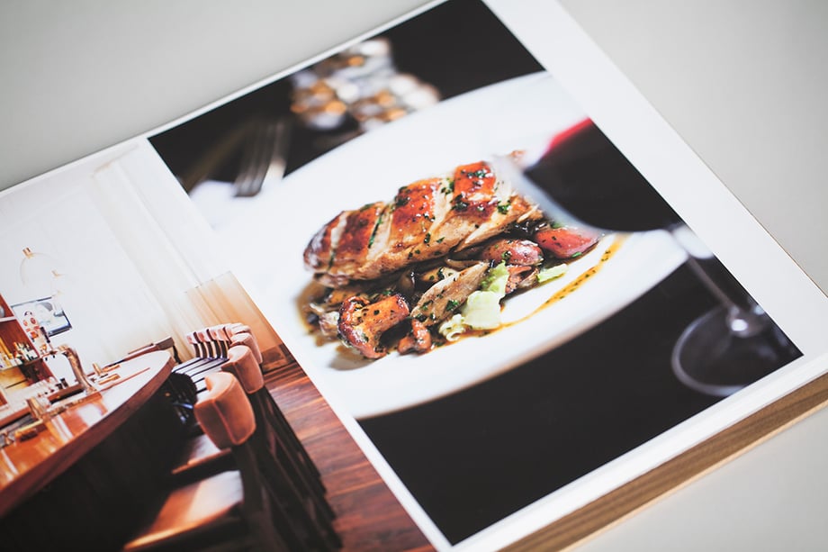 Peter Taylor's portfolio opened to food photography.
