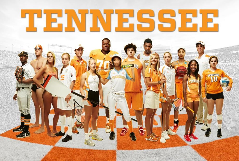 Tearsheet of the representatives from each sport in the University of Tennessee athletics department.