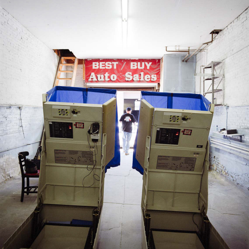 ryan donnell photo, polling places, voting stations, pictures of voting booths, weird voting booths, elections