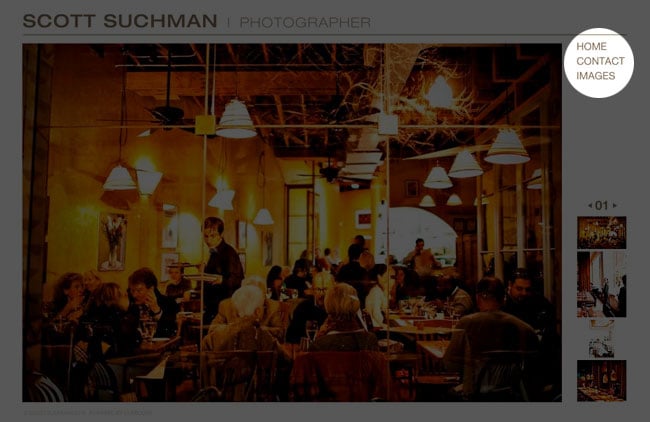 Screenshot of Scott Suchman website