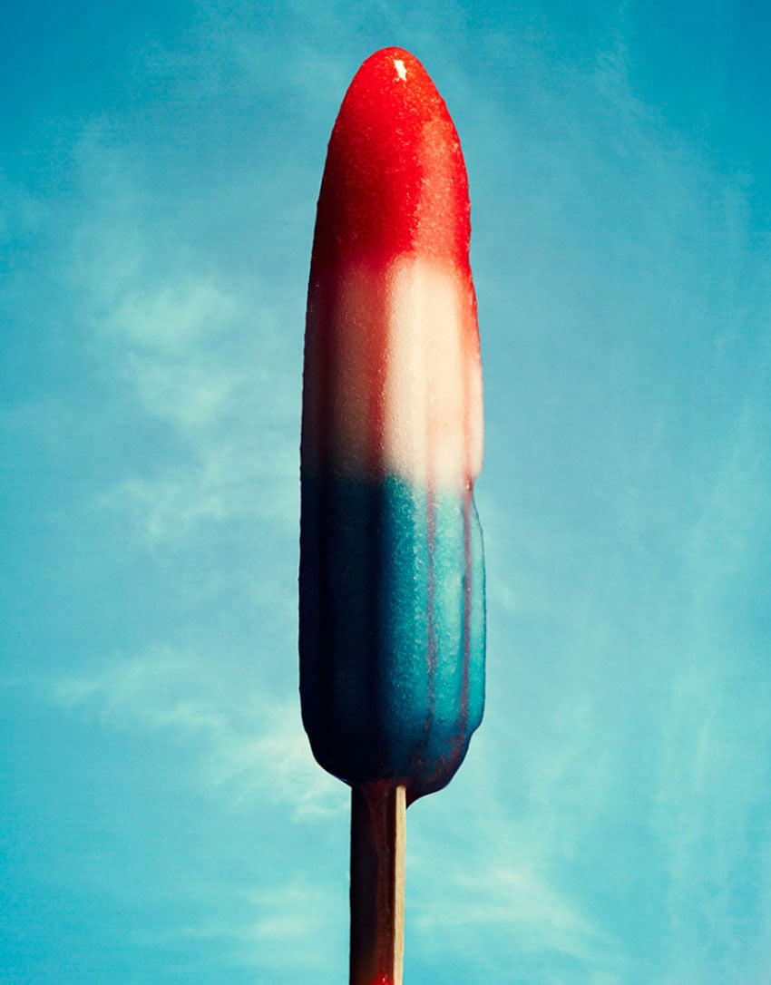 will styer 4th of july photo, red white and blue popsicle