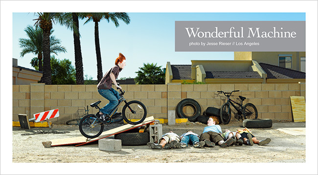 Wonderful Machine promotion featuring photography by Jesse Rieser