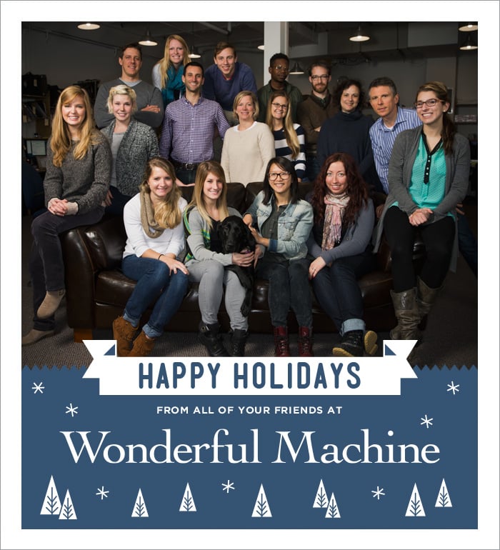 Wonderful Machine staff christmas card