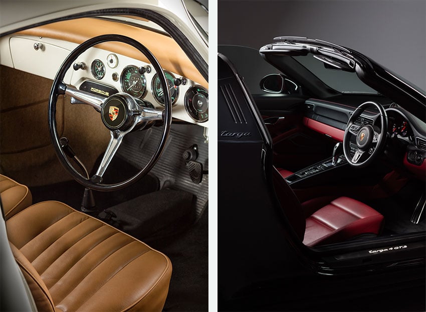 Porsche interior shots for workshop by Darren Woolway
