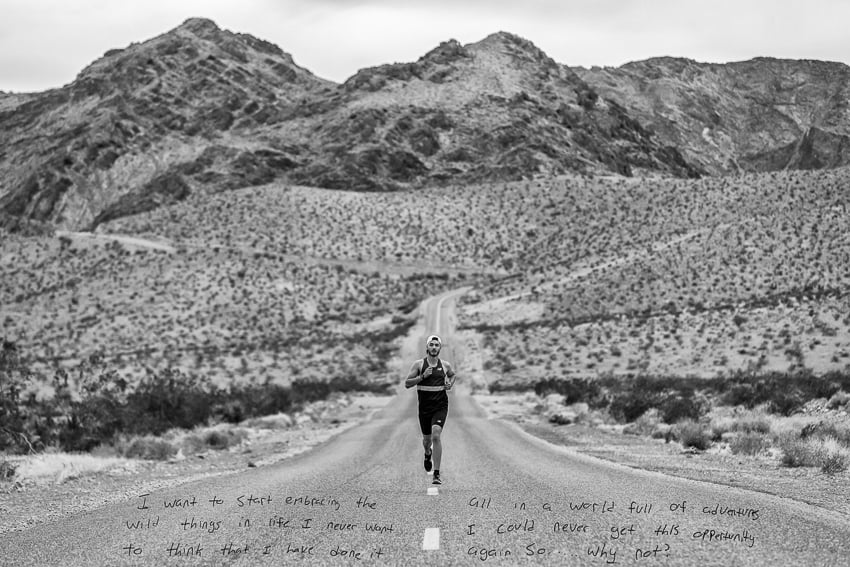 Photographer Ryan Nicholson captured a man running on the road.