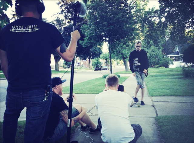 Behind the scenes at lookbook filming.