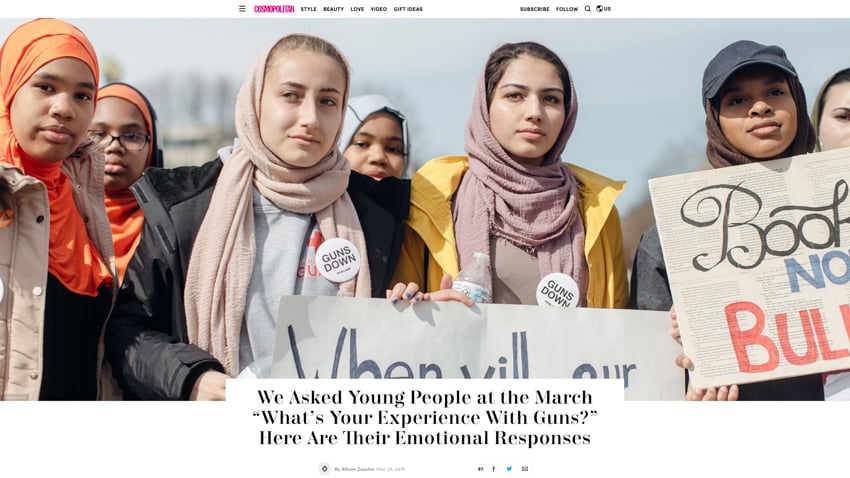 March for our Lives protesters by Allison Zaucha