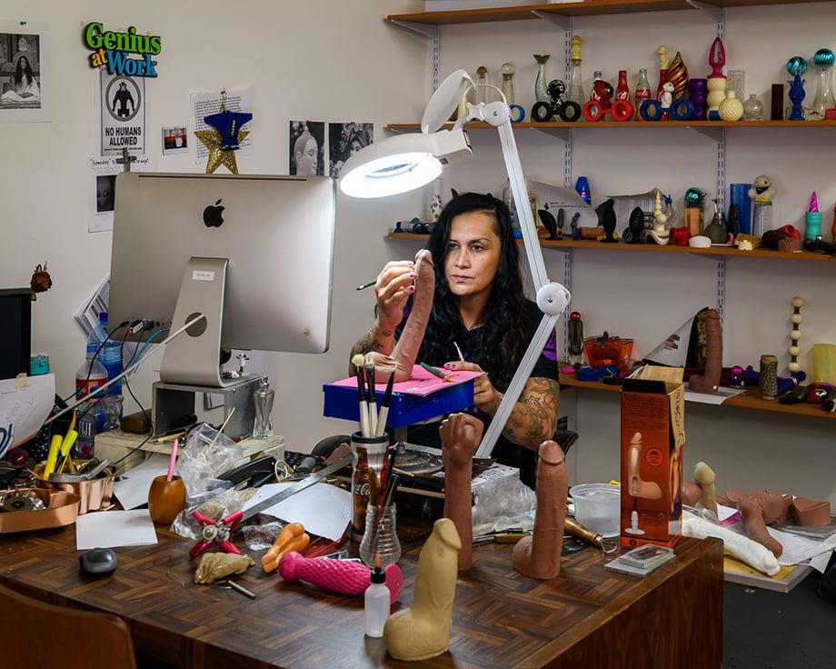 Anjani Hunaman, the Colombian artist that has sculpted the Doc Johnson sex toys for 20 years photography by Alastair Philip Wiper