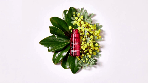 A gif showing the botanicals in Clarins Total Eye Lift Product. Images by Andrew Day. 