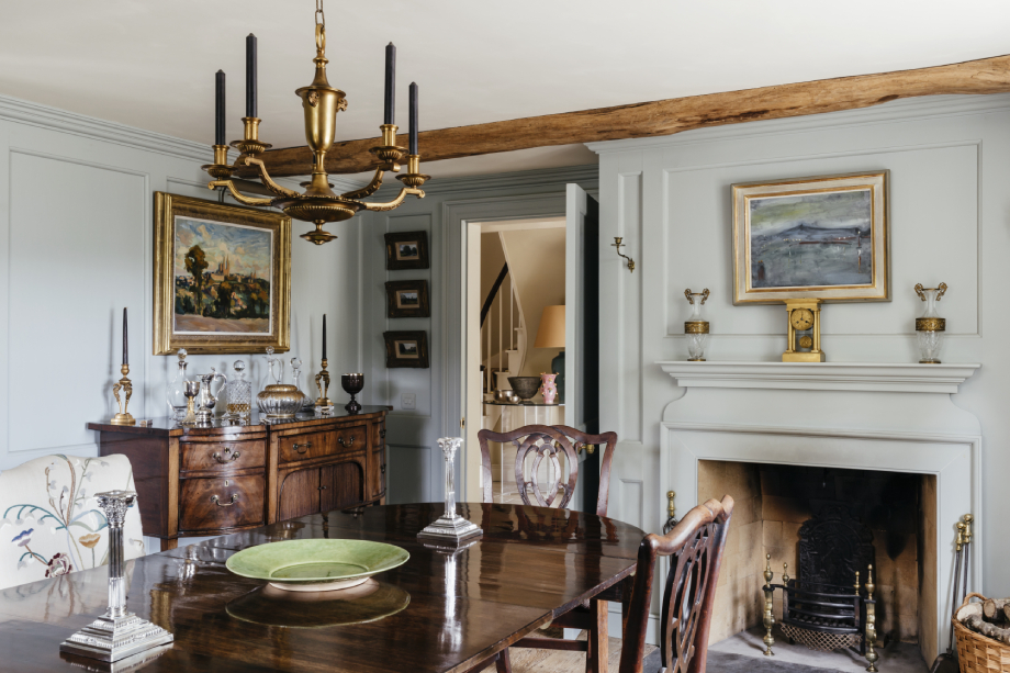 Interior shot of dining room in Robert Carslaws Cornwall home shot by Anya Rice for Home & Garden magazine