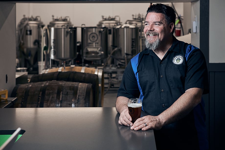 James K., a brewer from Paw Print Brewery.  Photographed by CJ Foeckler for Spike Brewing. 