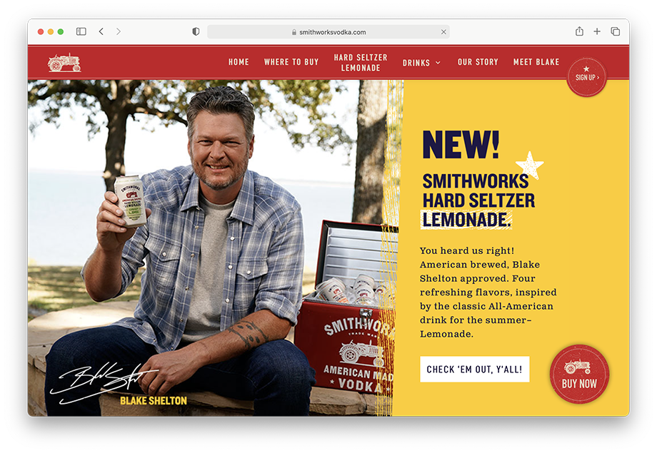 Motofish image of the new Smithworks Vodka Hard Seltzer Lemonade featured on their website. 