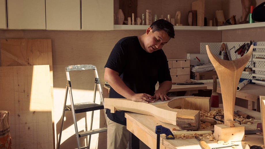 Woodworker captured by Christian Tisdale for Makers series