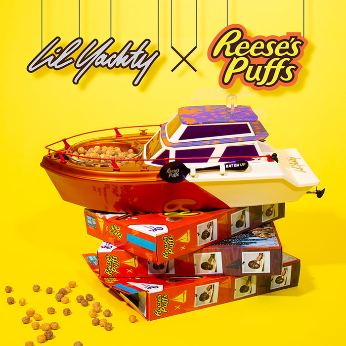Lil Yatchy and Reese's Puffs yatch photographed by Emily Malan. 