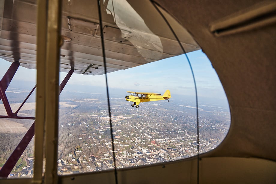 A look at the sky from one of the planes. Photography by Jeremy Kramer.