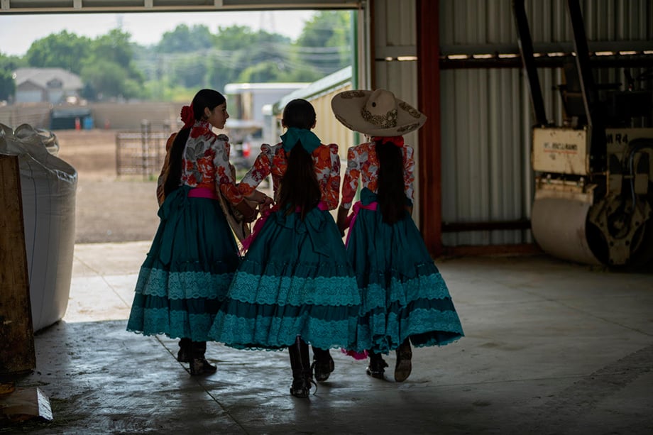 Three members of Flor de Aguileña. Photographed by Sean F. Boggs. 