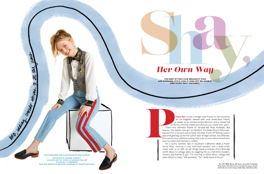 Fashion editorial for Girls Life Magazine shot by Sean Sheidt