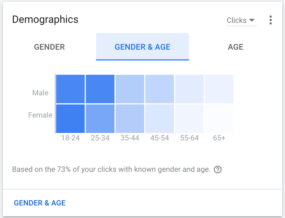 Age Demographics for WM Web Ads