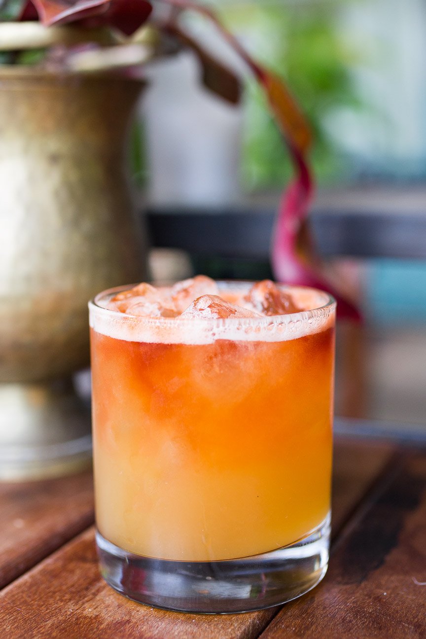 Cameron Reynolds photographs a craft cocktail in Asheville for Southern Living Magazine.
