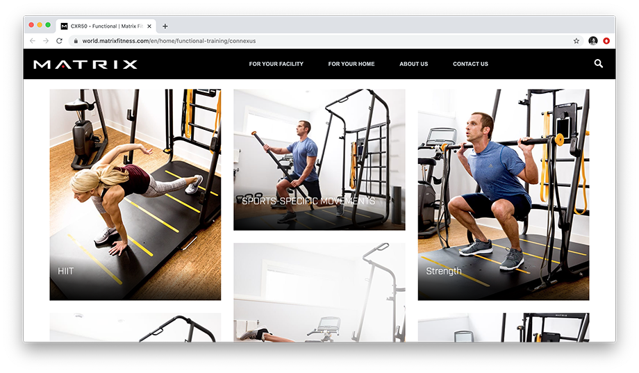 Kat Schneider's photographs of gym workouts and use of equipment for fitness brand Matrix 