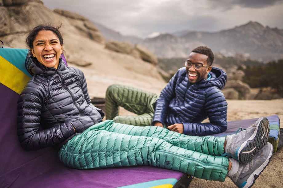 Chey Smith and Steven Frederick in Mountain Hardwear apparel shot by D. Scott Clark 