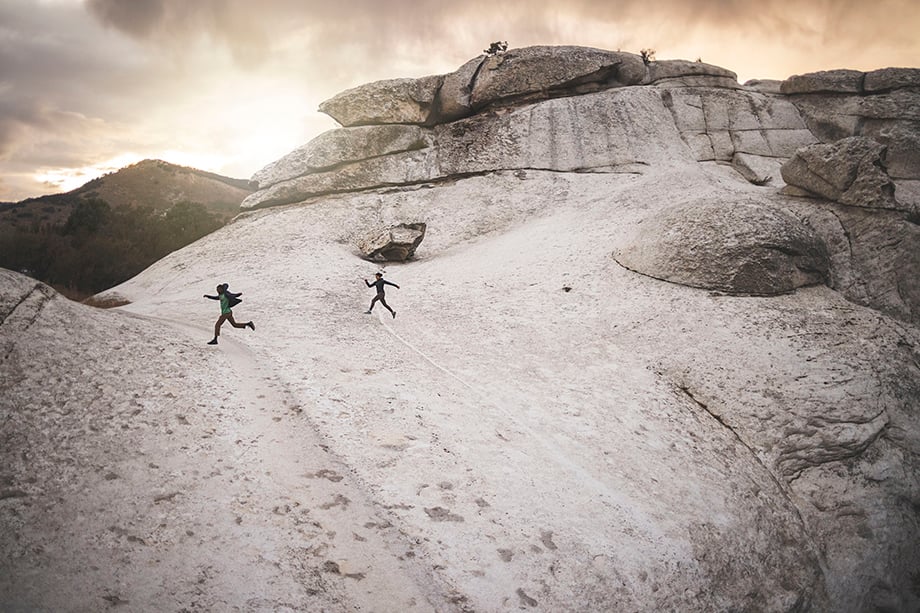 Chey Smith and Steven Frederick in City of Rocks shot by D. Scott Clark