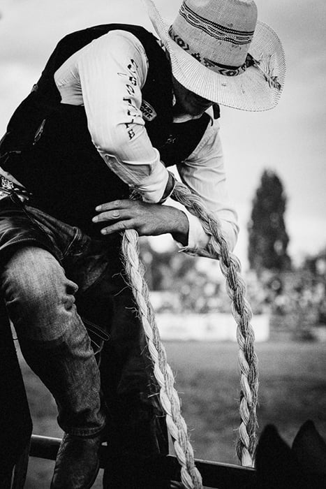 Cowboy at Brash Rodeo shot by Kyle Stansbury