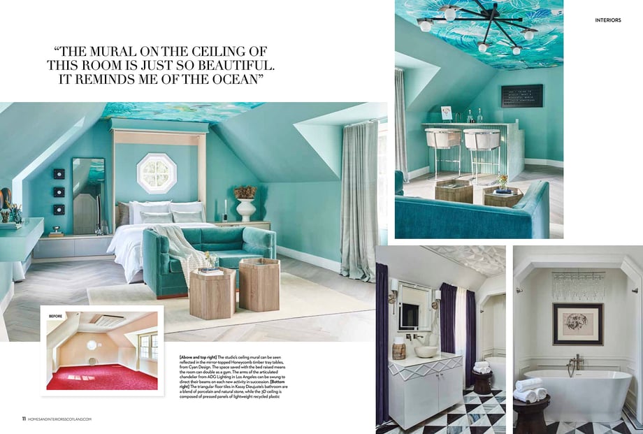 Tearsheet from A Design Features shot by Peter Valli for Pasadena Showcase House of Design