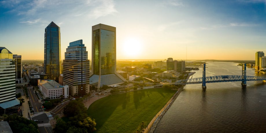 A city at dusk by Ryan Ketterman, Jacksonville, Florida