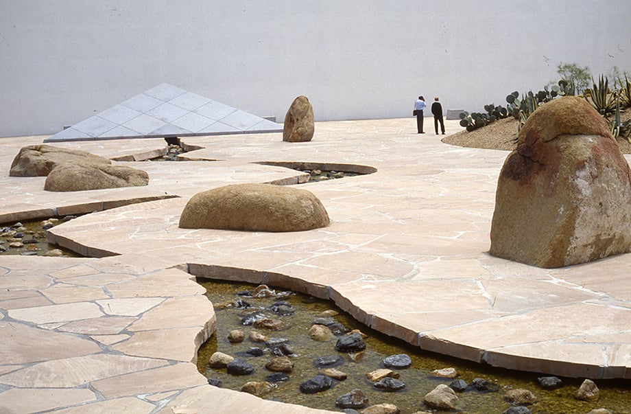 Sculpture garden "California Scenario" designed by Isamu Noguchi